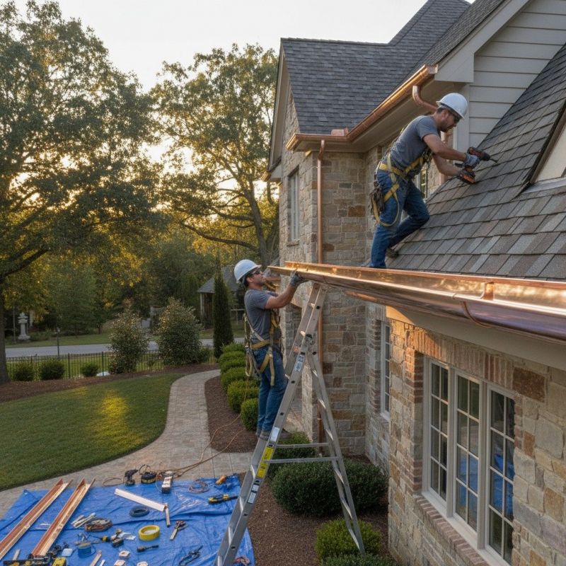 Copper Rain Gutter Service in Mcdonough, GA