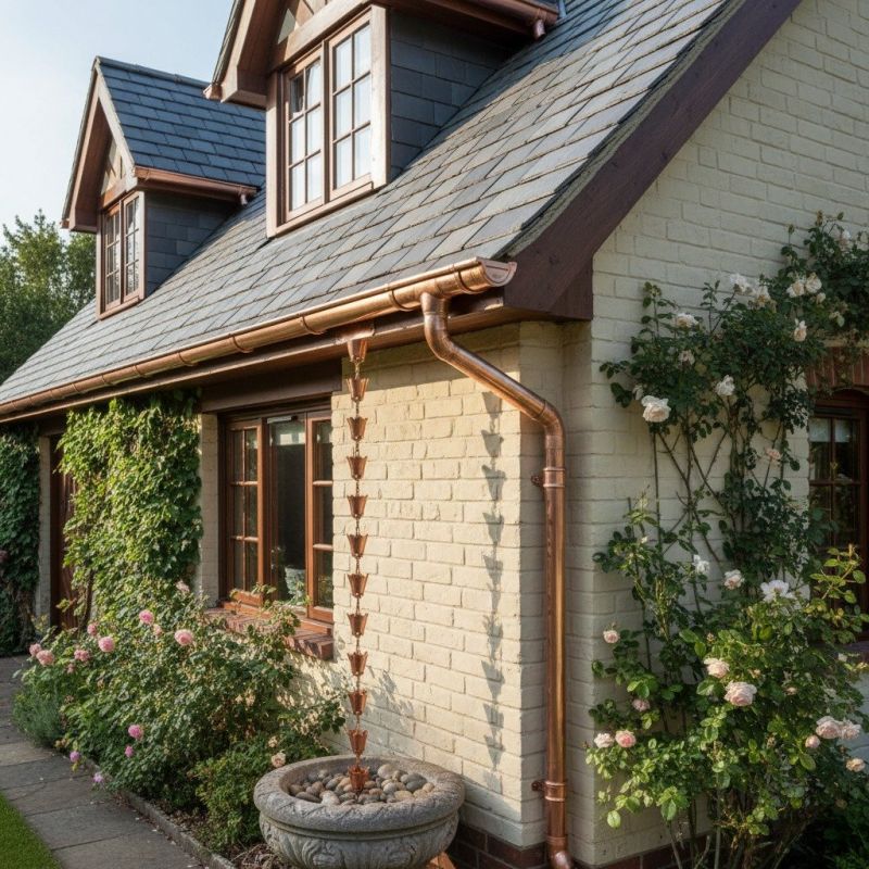 Copper Downspout Installation in Clarksville, TN