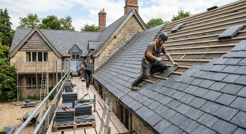 Slate Roof Construction in Fredericksburg, VA
